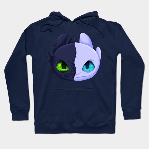 Night Fury and Light Fury How To Train Your Dragon Hoodie TeePublic